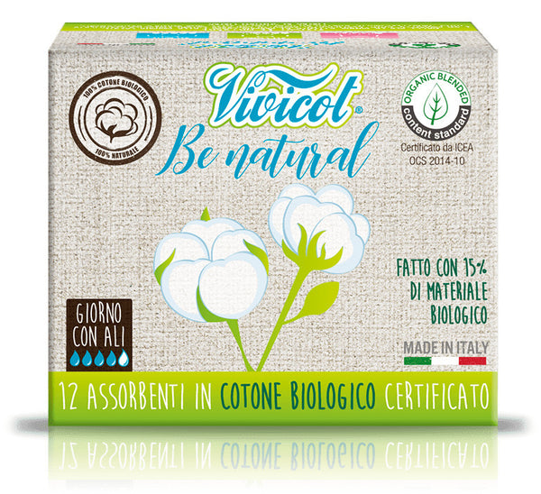 ABSORBANTE DE ZI ULTRA SUBTIRI DIN BUMBAC BIO - 4 PICATURI (12 BUC)