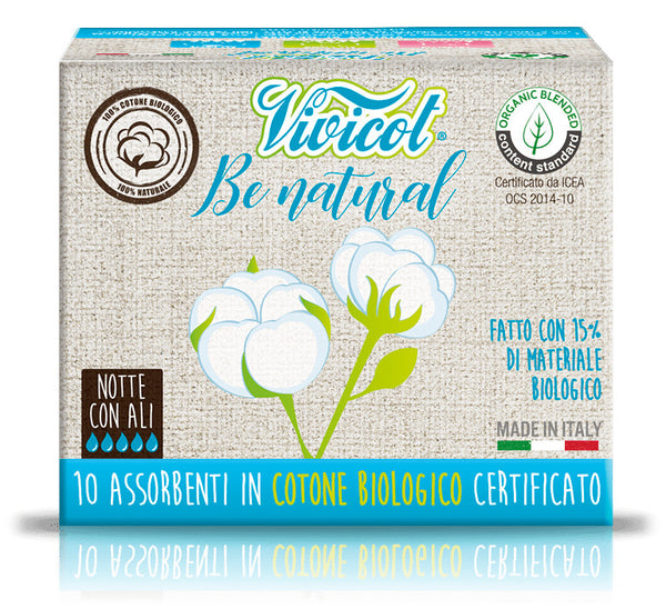 ABSORBANTE DE NOAPTE DIN BUMBAC BIO - 5 PICATURI (10 BUC)