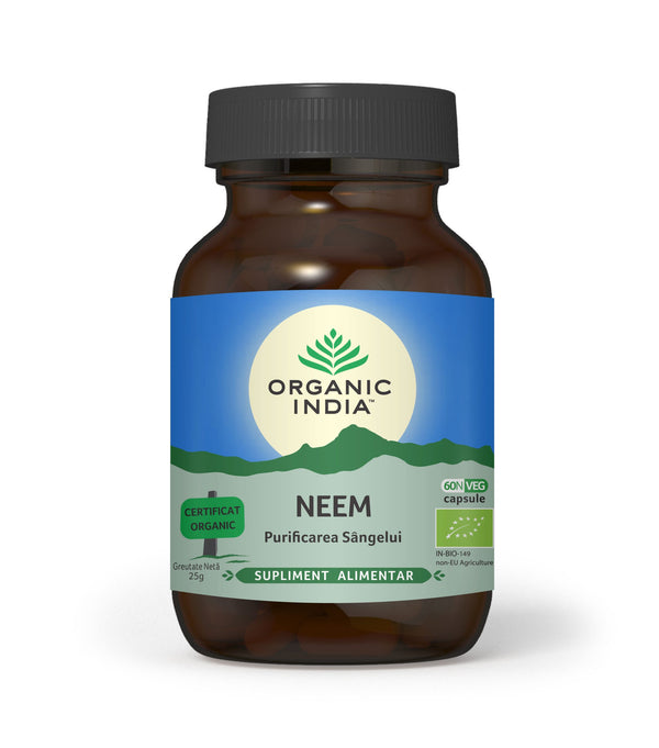 Neem Antibiotic și Antifungic Natural 60 cps | Organic India