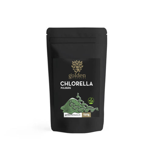Chlorella Pulbere 100% Naturală, 150g | Golden Flavours