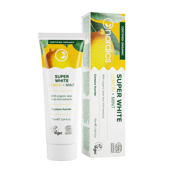 PASTA DE DINTI PENTRU ALBIRE CU LAMAIE SI MENTA BIO 75 ML