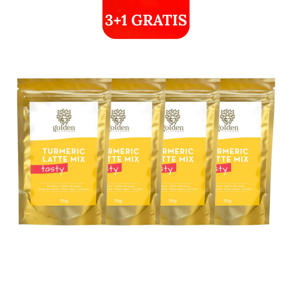 Pachet 3+1 Turmeric Latte Mix Tasty 70 g | Golden Flavours
