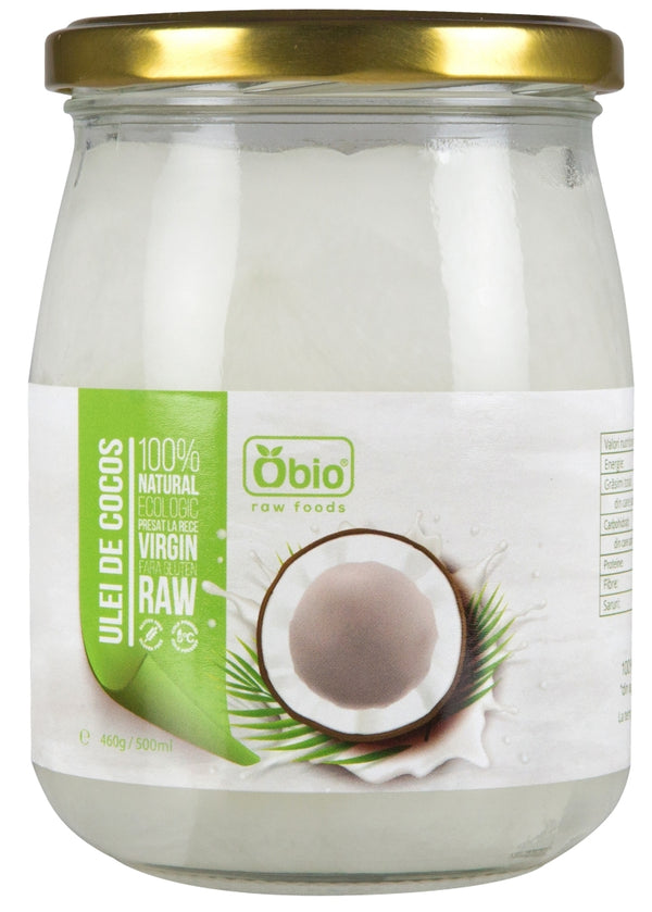 ULEI DE COCOS VIRGIN PRESAT LA RECE RAW BIO 460G/500ML