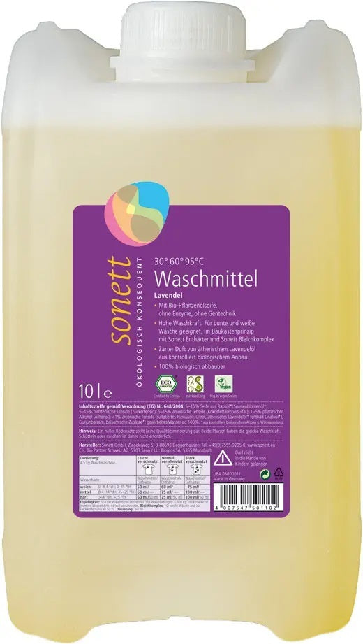 DETERGENT ECOLOGIC LICHID PT. RUFE ALBE SI COLORATE LAVANDA 10L