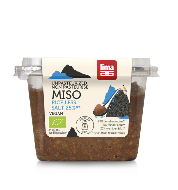 PASTA MISO DE OREZ SI SOIA NEPASTEURIZATA CU CONTINUT REDUS DE SARE BIO 300G