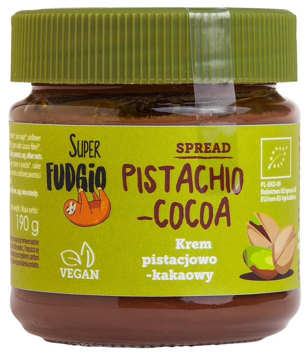 CREMA TARTINABILA DE CIOCOLATA CU FISTIC SI CACAO BIO 190G