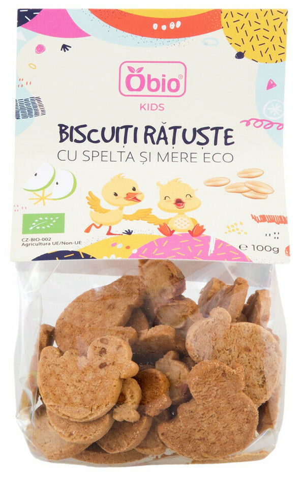 BISCUITI RATUSTE CU SPELTA SI MERE BIO 100G
