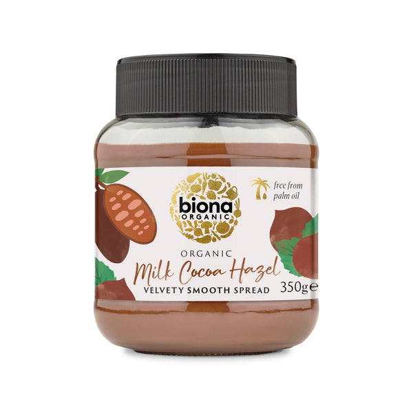CREMA DE CIOCOLATA CU LAPTE SI ALUNE DE PADURE BIO 350G