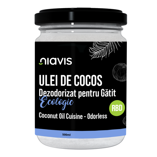 Ulei de Cocos Dezodorizat pentru Gatit (RBD) Ecologic/BIO 500ml