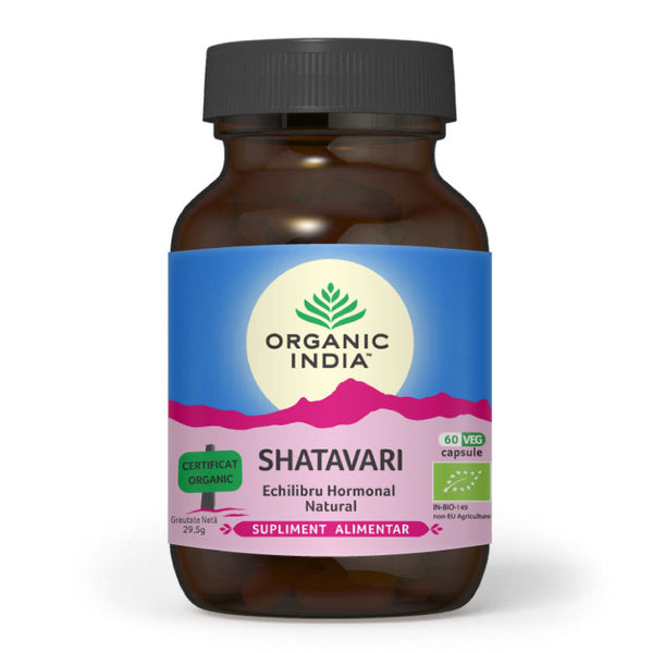 ORGANIC INDIA Shatavari | Echilibru Hormonal 60 caps *BIO