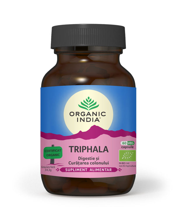 Triphala Digestie & Curatare Colon 60 cps ECO| Organic India