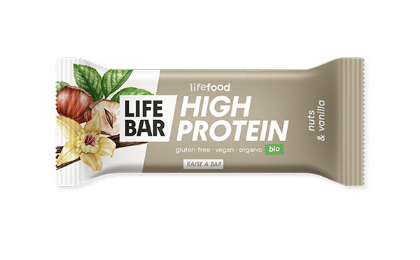 LIFEBAR BATON PROTEIC CU NUCI SI VANILIE BIO 40G