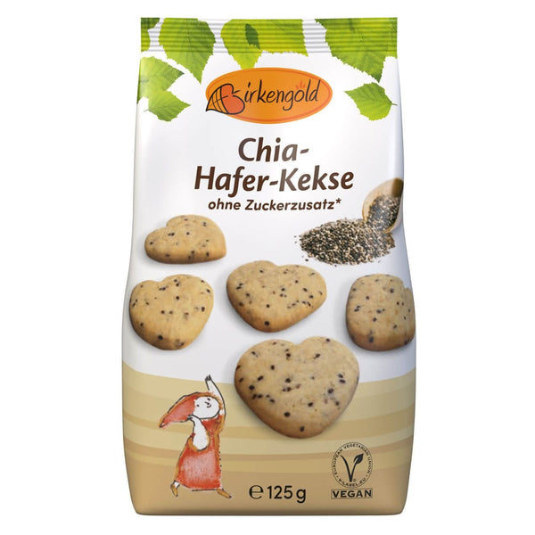 BISCUITI CU CHIA SI OVAZ INDULCITI CU XILITOL 125G