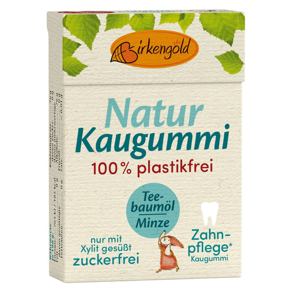 GUMA DE MESTECAT NATURALA CU TEA TREE SI MENTA 20 DRAJEURI - 28G