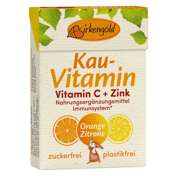 GUMA DE MESTECAT NATURALA CU VITAMINA C SI ZINC 20 DRAJEURI - 28G