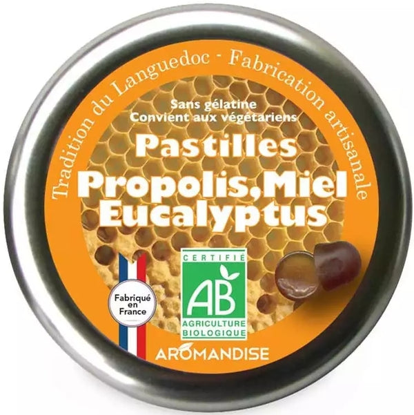 BOMBOANE ARTIZANALE CU PROPOLIS, MIERE SI EUCALIPT BIO 45G