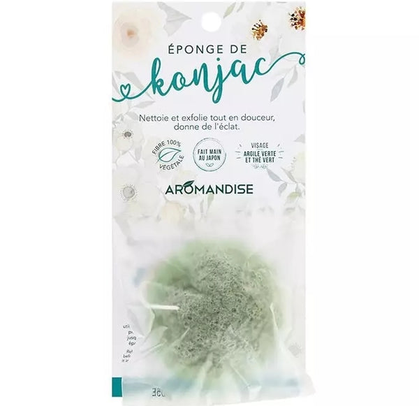 BURETE NATURAL DIN KONJAC CU ARGILA VERDE SI CEAI VERDE