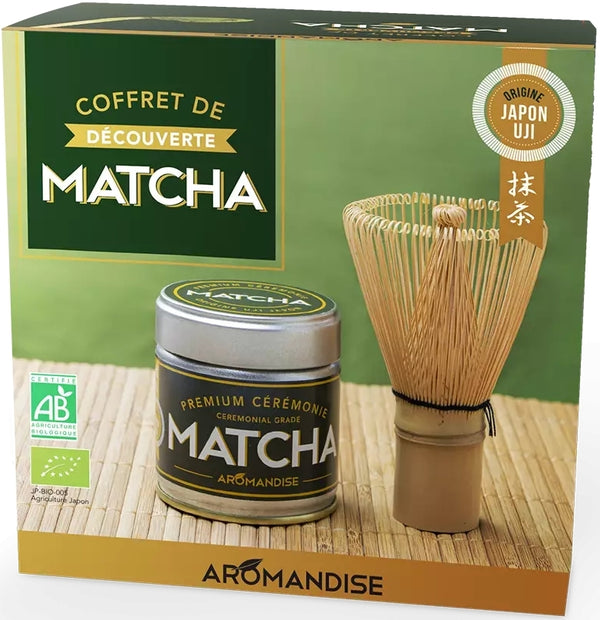 SET PENTRU CEAI CEREMONIAL MATCHA BIO 30G