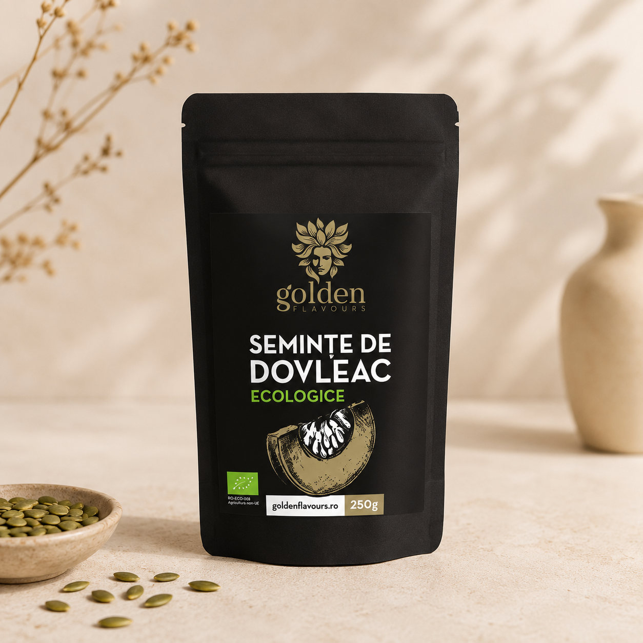 Semințe de Dovleac ECO, 250g | Golden Flavours
