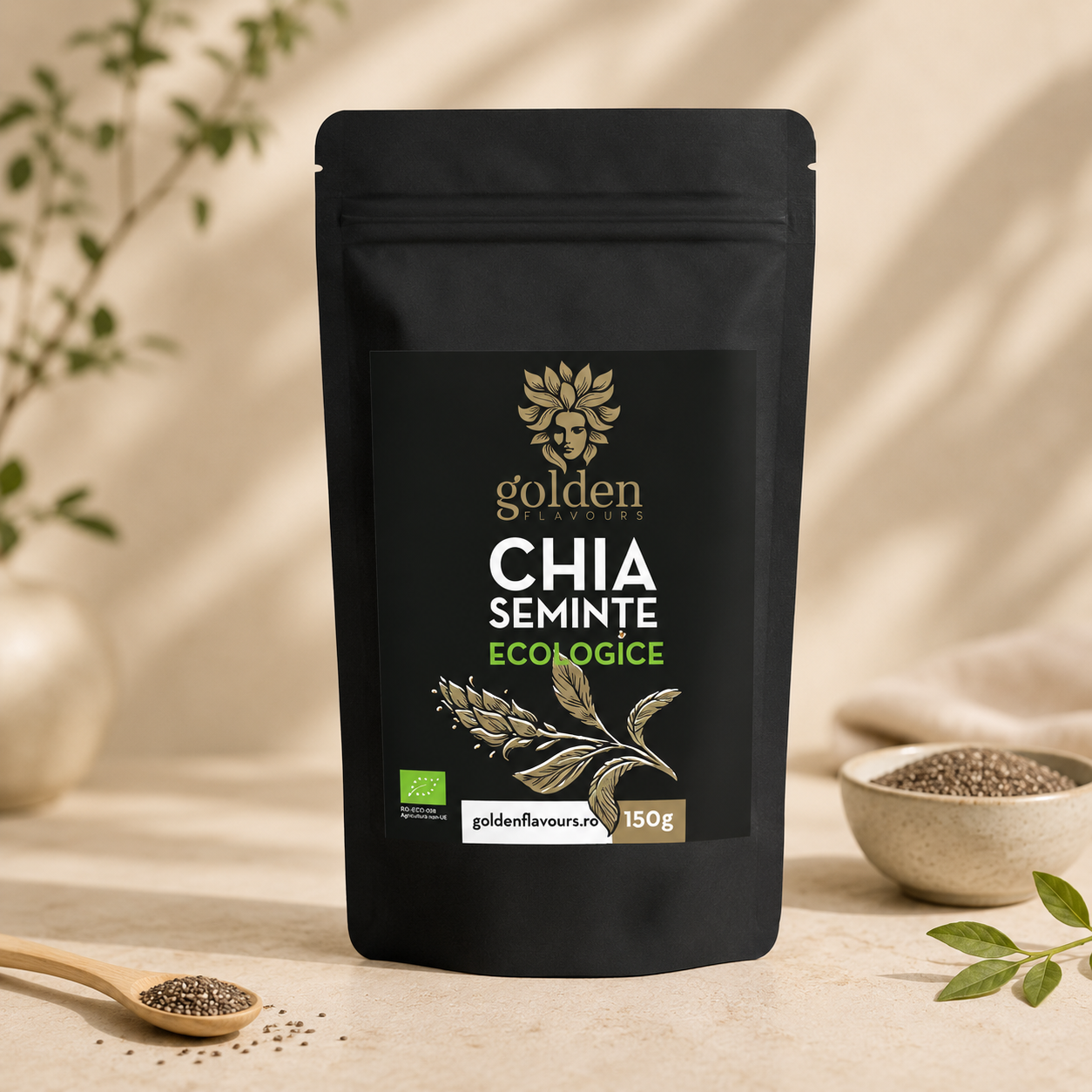 Semințe de Chia ECO, 150g | Golden Flavours