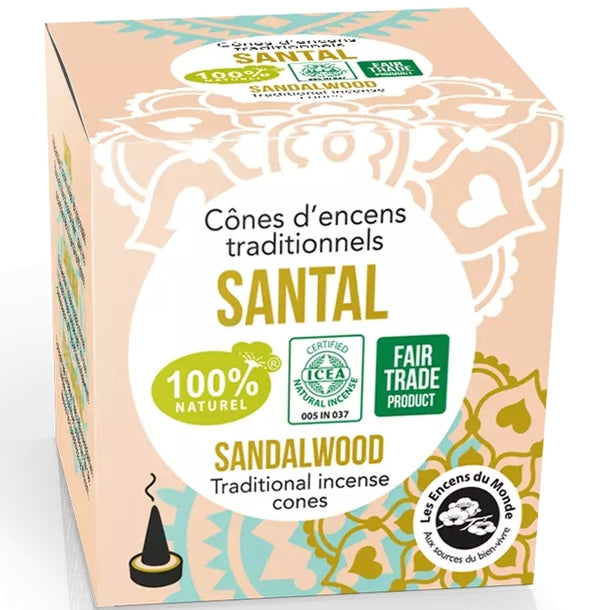 CONURI PARFUMATE NATURALE INDIENE - SANTAL 12 BUCATI