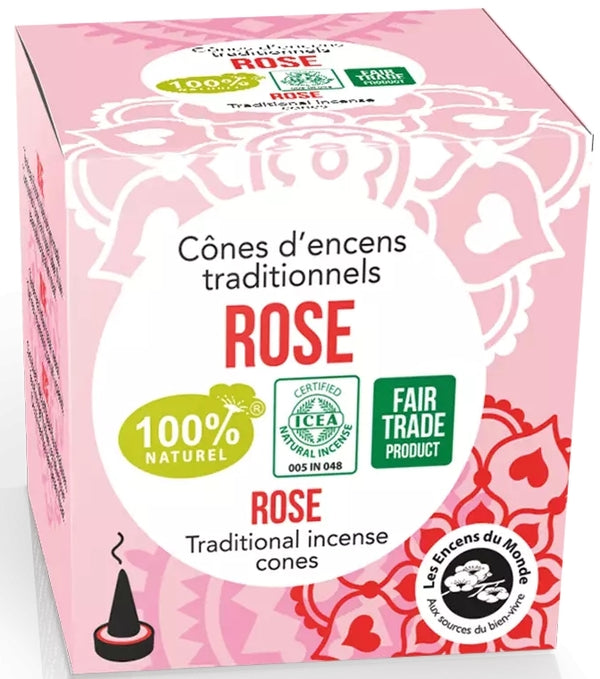 CONURI PARFUMATE NATURALE INDIENE - TRANDAFIR 12 BUCATI