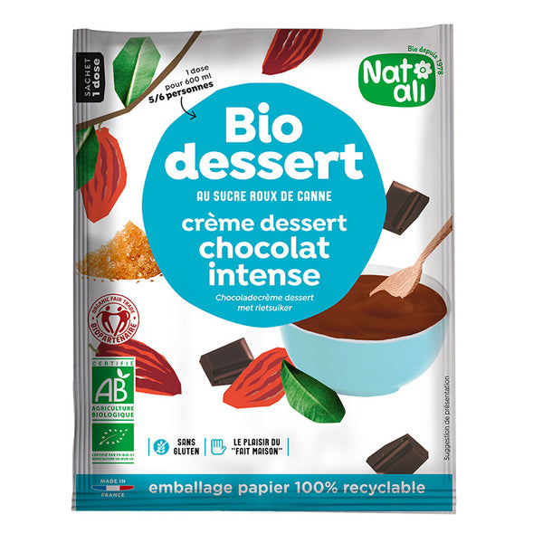 DESERT CREMA CU CIOCOLATA INTENSE BIO 60G