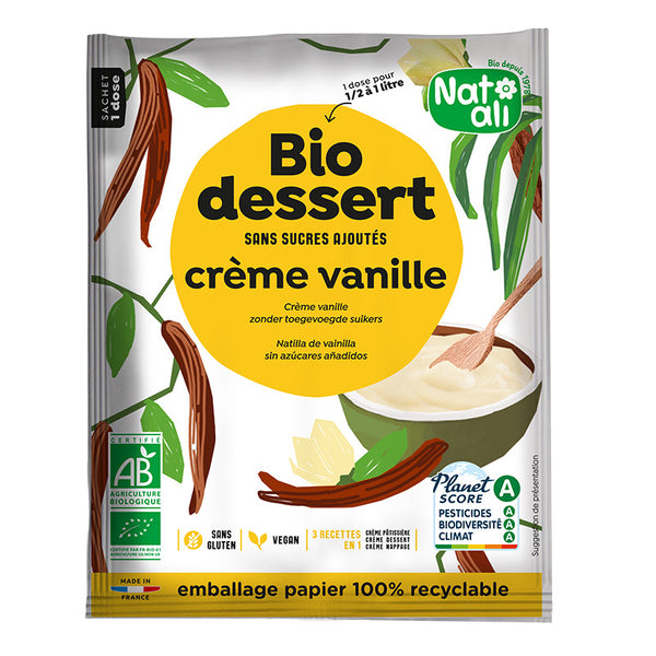 DESERT CREMA CU VANILIE BIO 35G
