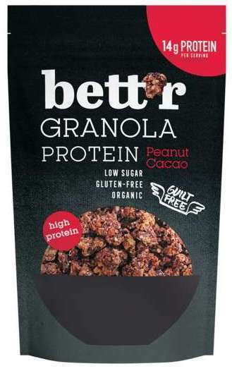 GRANOLA PROTEICA CU ALUNE SI CACAO BIO 300G