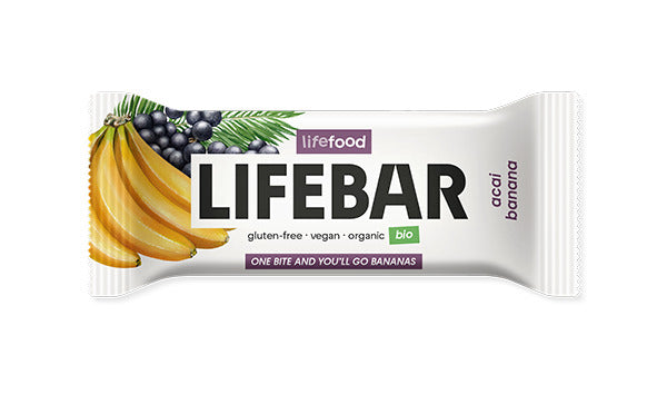 LIFEBAR BATON CU ACAI SI BANANE RAW BIO 40G