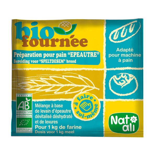 MIX DIN GRAU SPELTA SI DROJDII PENTRU PAINE BIO 35G