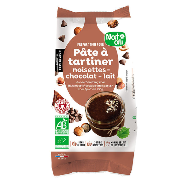 MIX PENTRU CREMA TARTINABILA ALUNE SI CIOCOLATA CU LAPTE BIO 170G