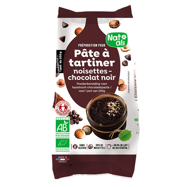 MIX PENTRU CREMA TARTINABILA ALUNE SI CIOCOLATA NEAGRA BIO 170G