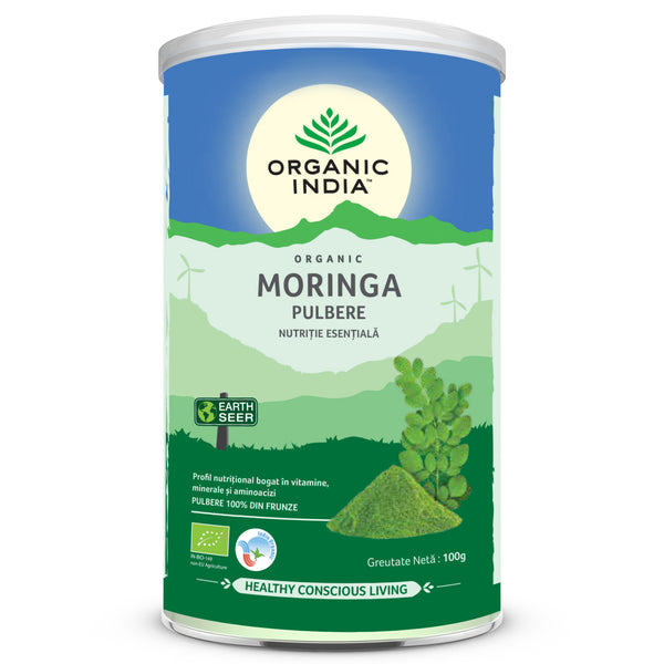Moringa pudră organică 100g| Nutriție Esențială | Organic India