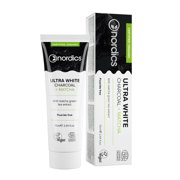 PASTA DE DINTI PENTRU ALBIRE CU CARBUNE ACTIV SI MATCHA 75ML