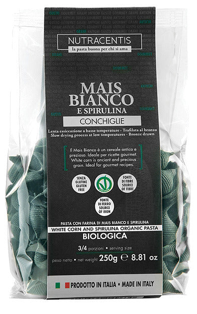 PASTE DIN FAINA DE PORUMB ALB CU SPIRULINA BIO 250G