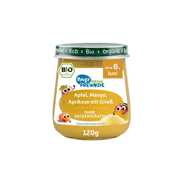 PIURE DE MERE, MANGO, CAISE SI GRIS BIO 120G