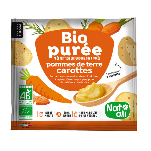 PIURE INSTANT DE CARTOFI SI MORCOVI BIO 30G