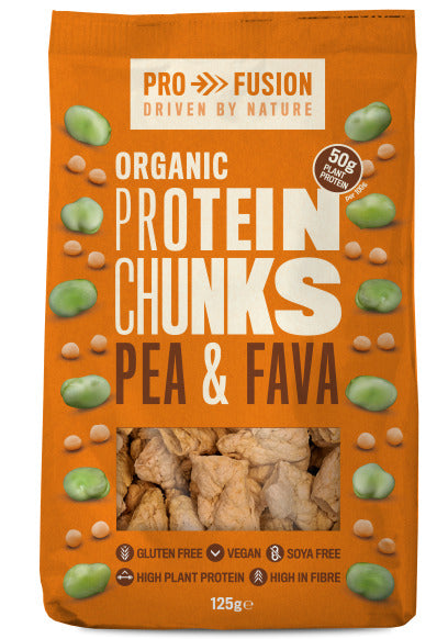 PROTEINA VEGETALA TEXTURATA DIN MAZARE SI FAVA BUCATI MARI BIO 125G