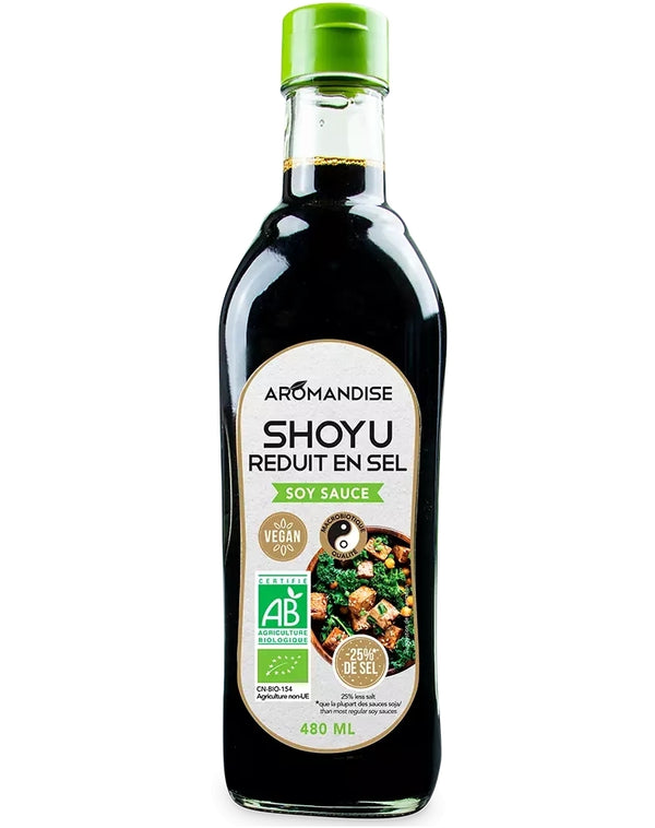 SOS DE SOIA SHOYU CU CONTINUT REDUS DE SARE BIO 480ML