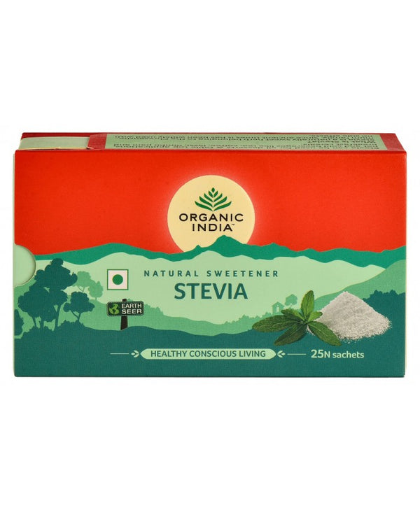 Stevia 25 plicuri | Hipocaloric & Fără Zahăr | Organic India