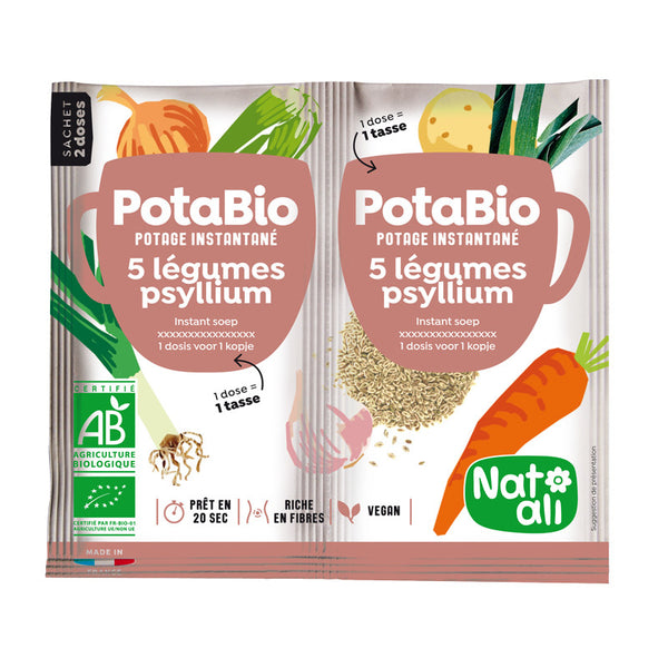 SUPA INSTANT CU 5 LEGUME SI PSYLLIUM BIO ( 2 BUCATI X 8.5G ) 17G