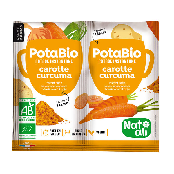 SUPA INSTANT CU MORCOVI, TURMERIC SI LEGUME BIO ( 2 BUCATI X 8.5G ) 17G