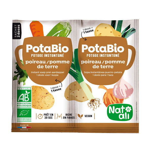 SUPA INSTANT CU PRAZ, CARTOFI SI LEGUME BIO ( 2 BUCATI X 8.5G ) 17G