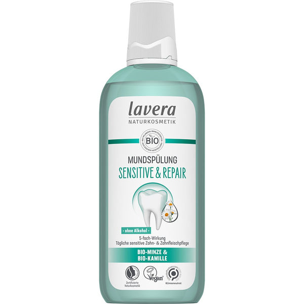 Apa de gura sensitive cu menta si musetel bio, 400ml