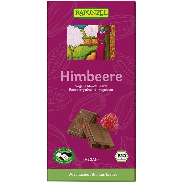 Baton bio vegan cu cacao migdale si zmeura, 100g