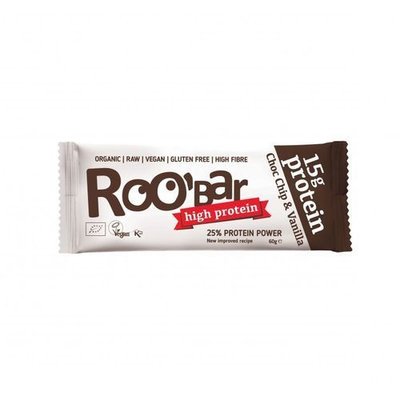 BATON PROTEIC CU VANILIE SI CIOCOLATA RAW BIO 60G (15G PROTEINE)