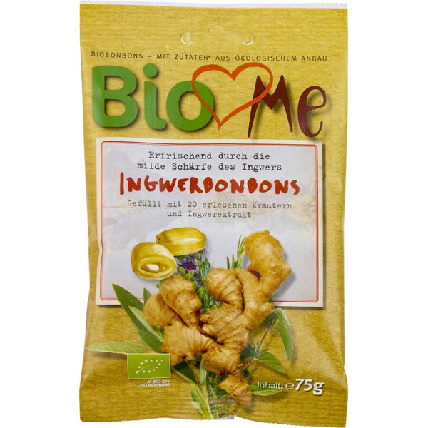 Bomboane cu ghimbir bio, 75g