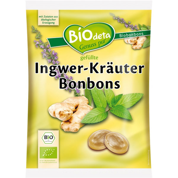 Bomboane bio cu ghimbir, 75g