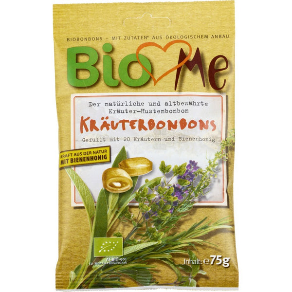 Bomboane bio cu plante si miere bio, 75g